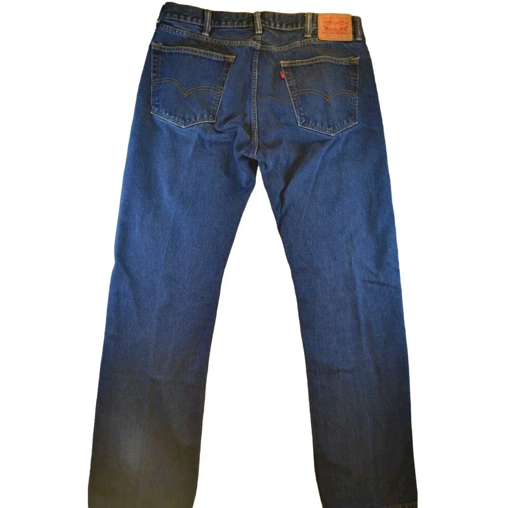 Levis Jeans Mens 38x34 505 Rg Fit Medium Stonewash Barn Work Fits 38x32